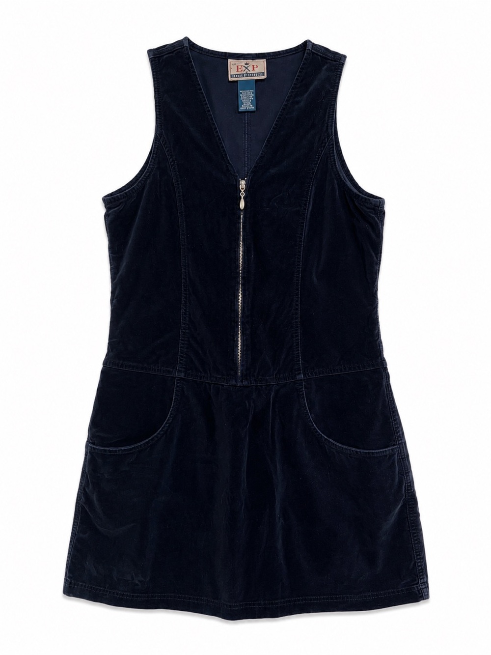 Express Navy Cotton Top with Branded Neck Label